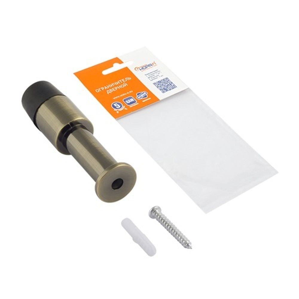 Ограничитель дверной НОРА-М 104 настенный (ст.бронза)