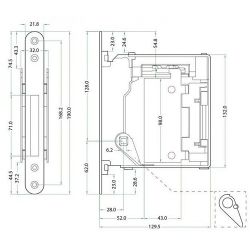 Bonaiti Art 938 Механизм мат.хром (B-No ha mini) + регулируемая ответка 992