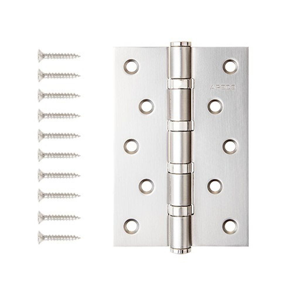 Петля дверная APECS 120x80-B4 Steel NISM супер. мат.никель (1шт)