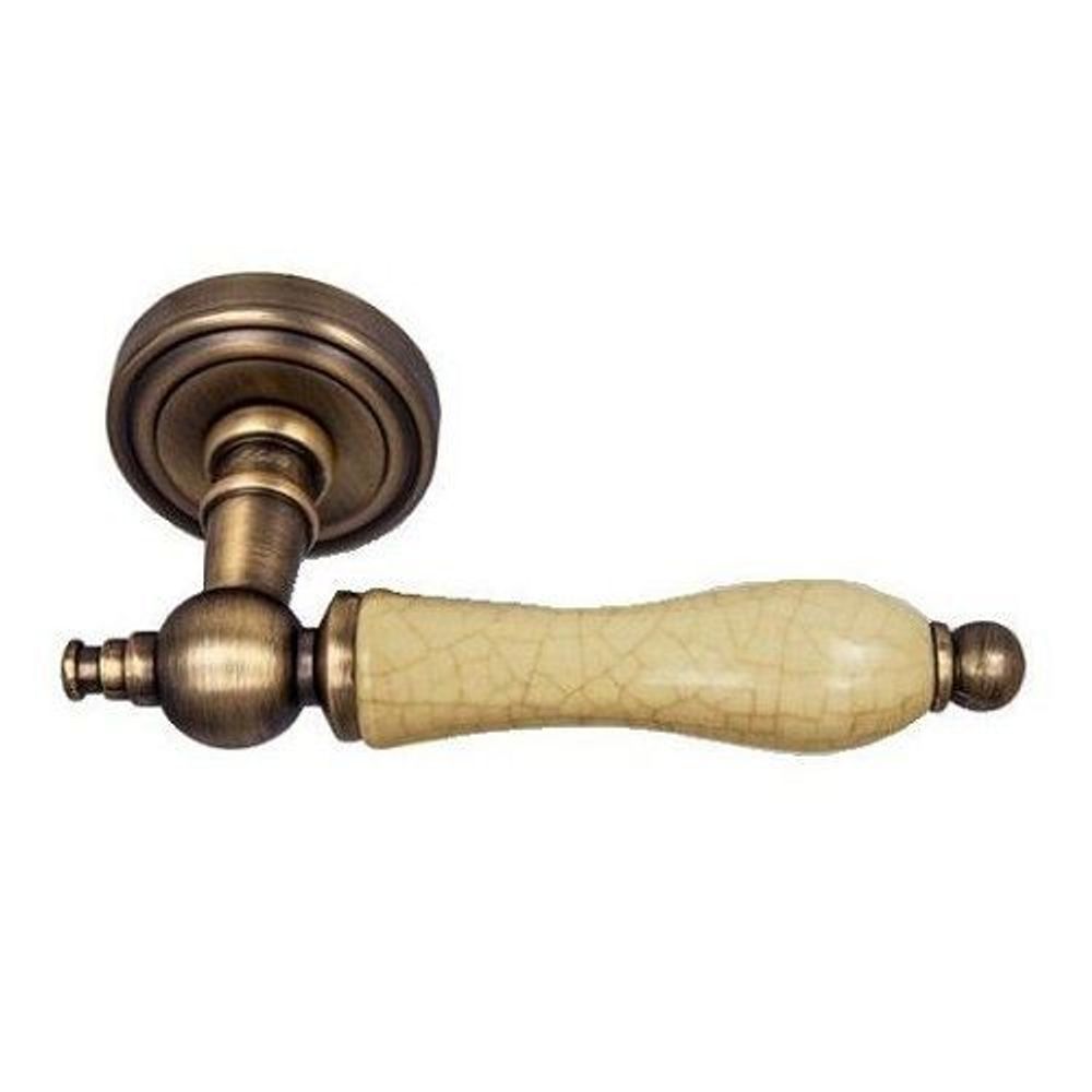 Ручка дверная Аделли 6305-22 CF/YELLOW CRACKED