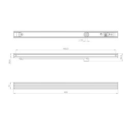Тяга скользящая для доводчиков FUARO DCQ20-4 (40-80 кг) AL алюминий /48077/