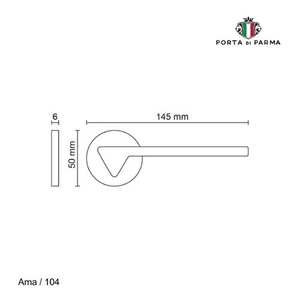 Ручка раздельная PORTA DI PARMA Ama PVD золото