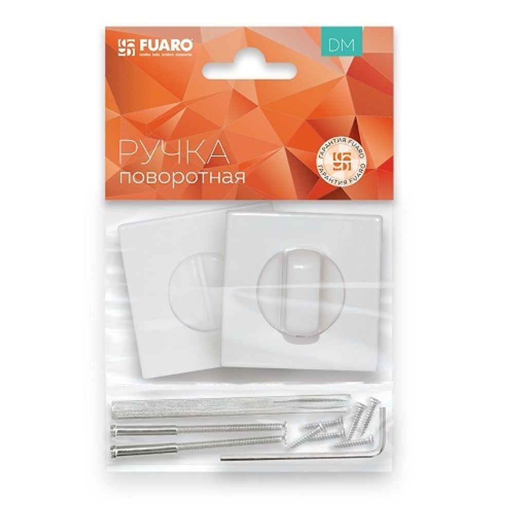 Ручка поворотная FUARO BK6 DM WH-19 белый /43023/