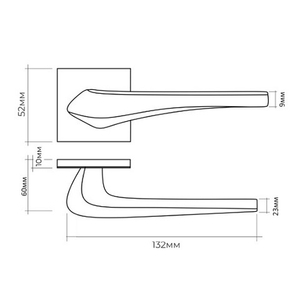 Ручка раздельная VETTORE R06.135 SN/CP мат.никель/хром