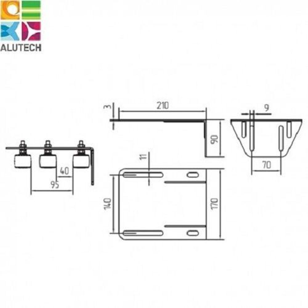 Кронштейн (на 4 поддерживающих ролика) SGN.02.717