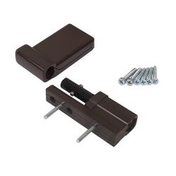 Петля для ПВХ дверей WDP 40710L 120кг аналог DHV, RAL 8019 коричневая (1 шт)
