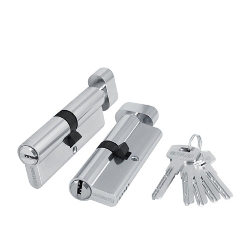 Цилиндровый механизм с вертушкой FUARO 200 ZM 120 (55+10+55) CP хром 5 кл. /42733/