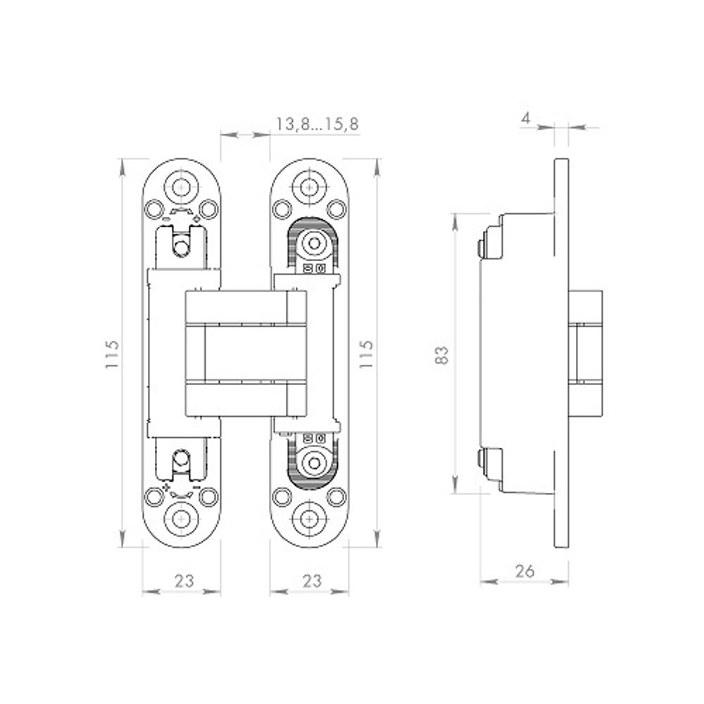 Петля скрытой установки ARMADILLO U3D3000.VPG (AGB Eclipse 3.0) WH белый /48929/ (1шт)