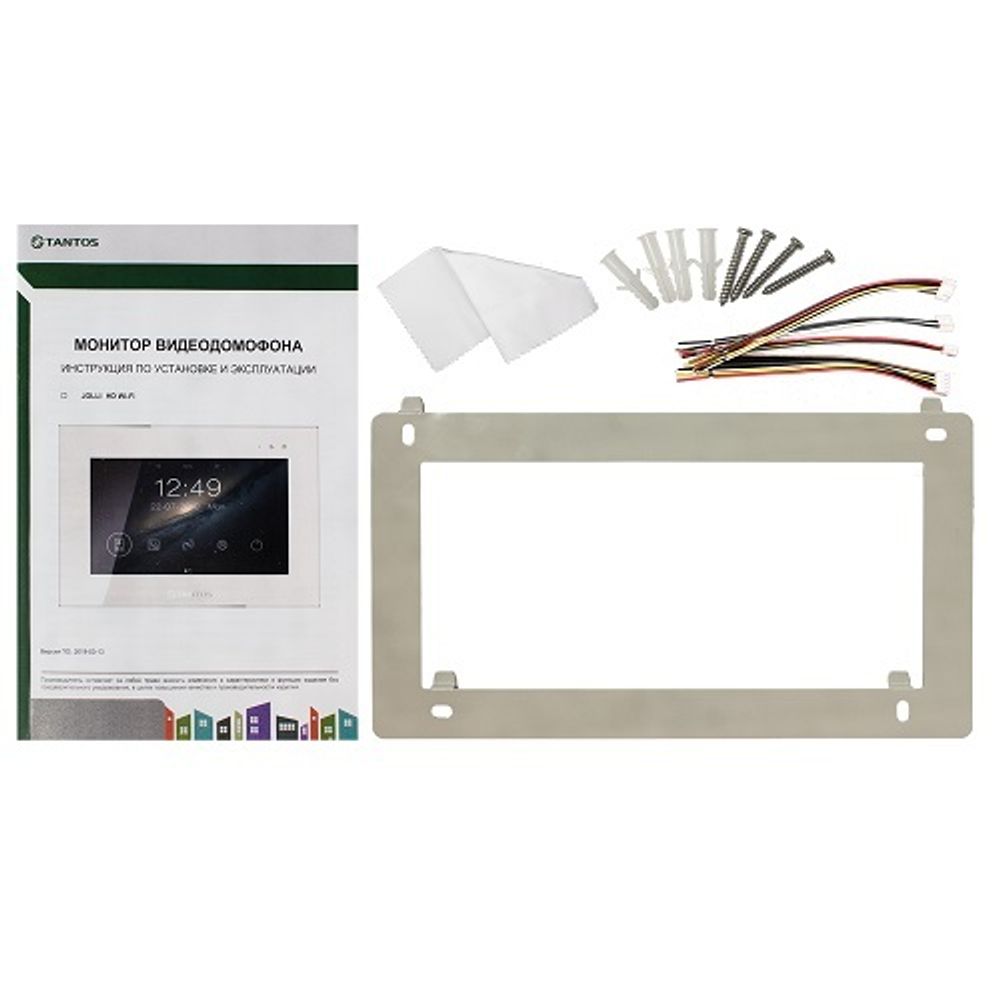 Монитор видеодомофона TANTOS Jolli HD WI-FI (белый) экран 10", приложение VHome, 1080p/720p/CVBS
