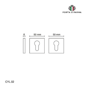 Накладка под цилиндр PORTA DI PARMA CYL.02.03 BL черный