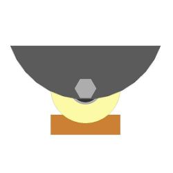 Ролик капролон d-70 под угол на платформе