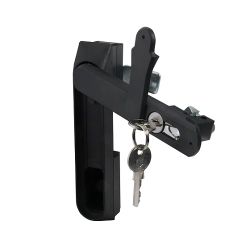 Замок мебельный щитовой MS-1925-1KD (ригель изогнутый на 8мм)