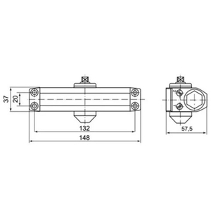 Доводчик дверной PALLADIUM 1045 ST (25-45) AL (серебро) (10 шт)