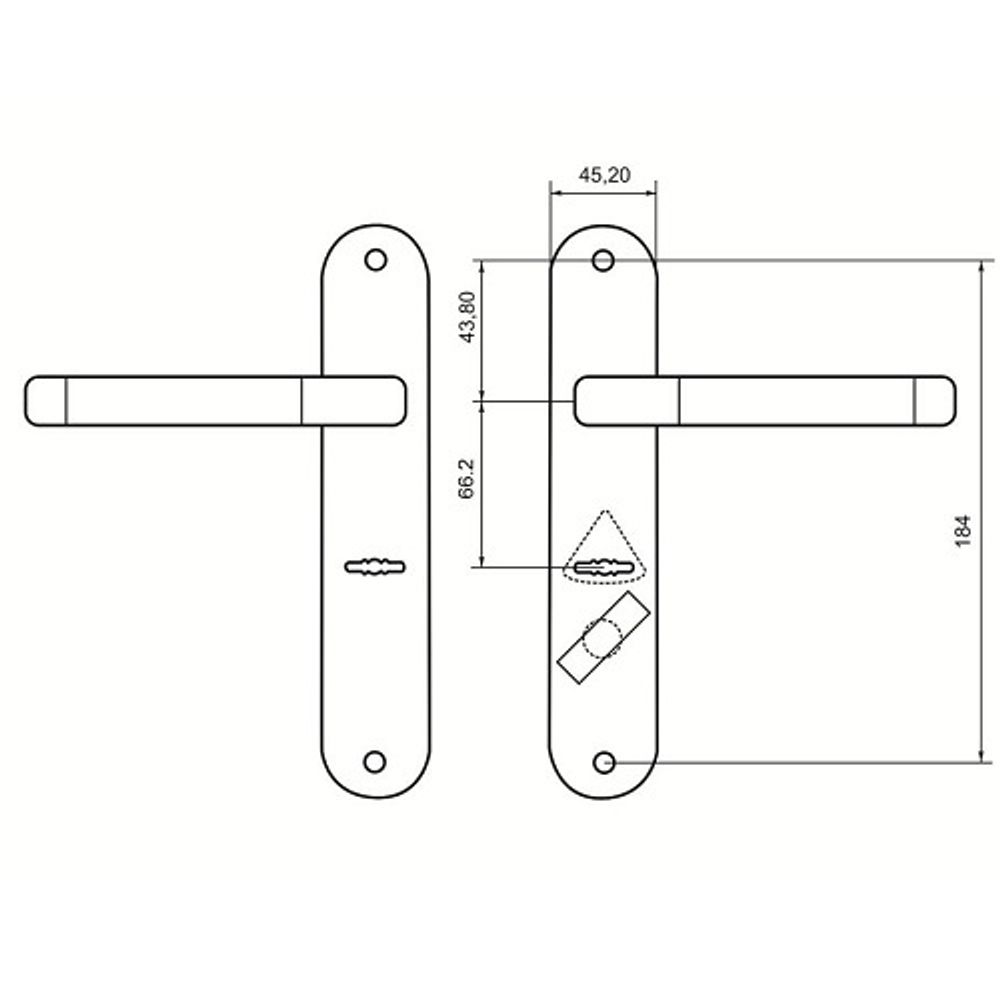 Ручки на планке BORDER 70148 РФ66-022Прав./125.У4(к ЗВ9-8 МКЗ)