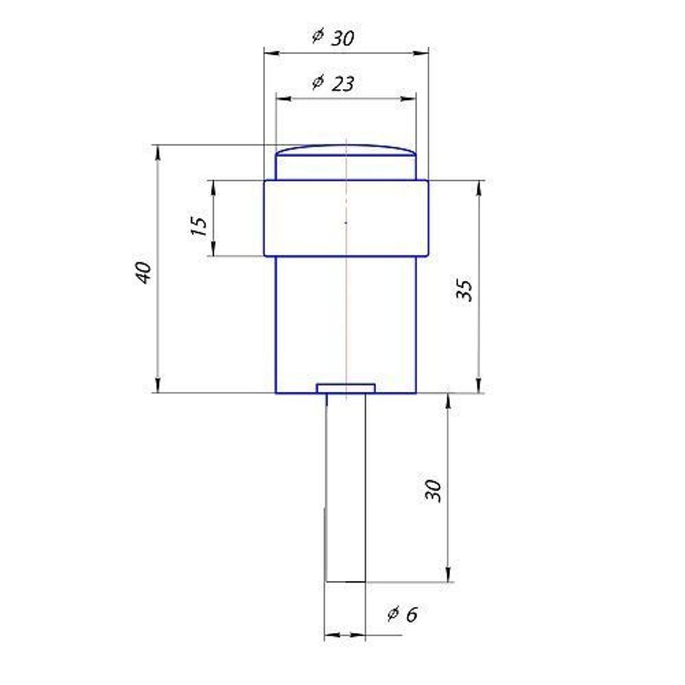 Упор дверной APECS DS-0014 AC медь