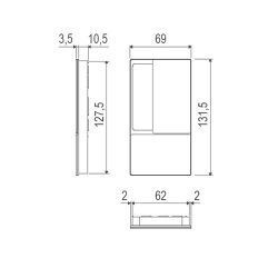Ручка для раcпашных дверей AGB WAVE под WC B30002.00.32 (мат.хром) /44751/