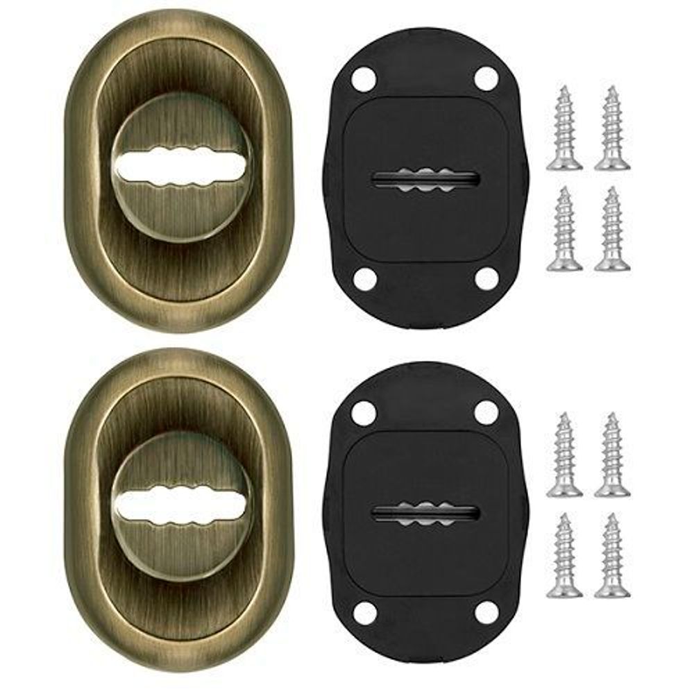 Накладка под сувальдный ключ FUARO ESC-13S с автомат. шторками AB бронза /38797/ (1 шт)