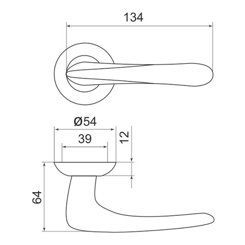 Ручка раздельная ARMADILLO PAVA LD42 1GP/SG-5 золото/мат. золото (кв. 8х140) /31875/