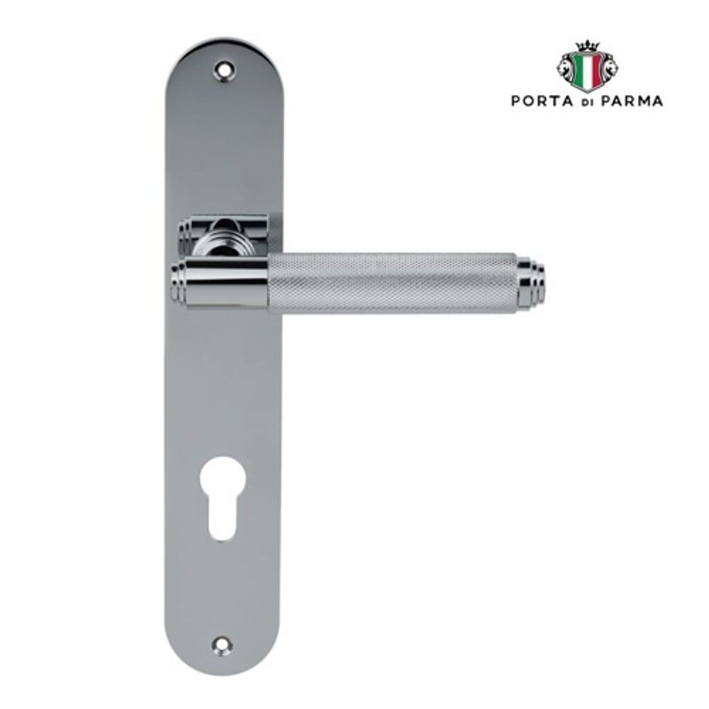Ручка на планке PORTA DI PARMA Exa Zig CYL CP хром