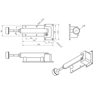 Замок форточный упорный ЗФУ-01