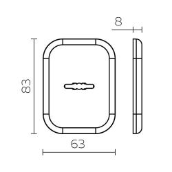 Декоративная накладка FUARO ESC 486-S SQ XL CP хром /39687/ (1 шт)