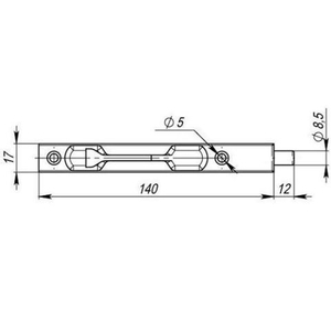 Шпингалет торцевой APECS FB-01-140 NI никель