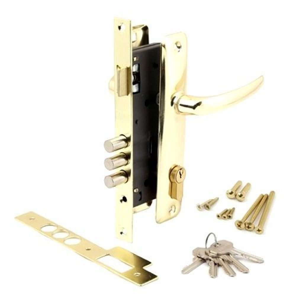 Замок врезной APECS 1524/60 G золото