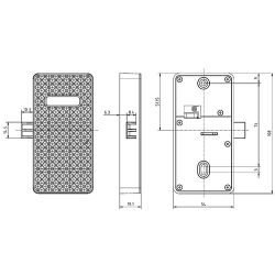 Замок мебельный электронный DL-1665 ключ желтый