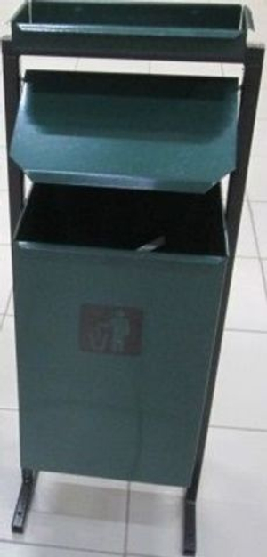 Урна квадратная с пепельницей (зеленая)