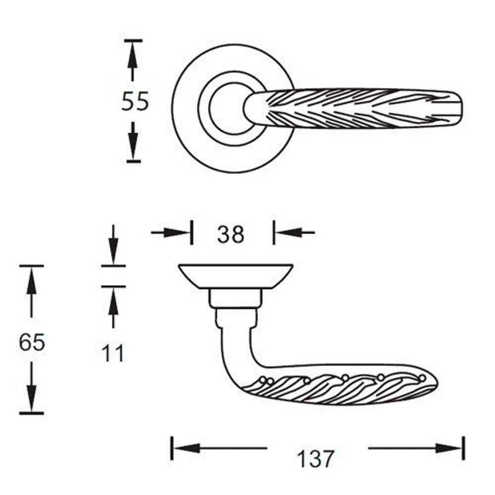 Ручка дверная ARCHIE S010 167HH