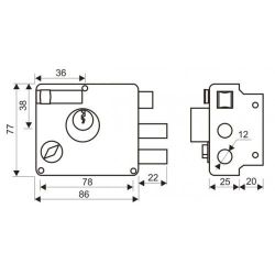 Замок накладной АЛЛЮР 556 BN-R