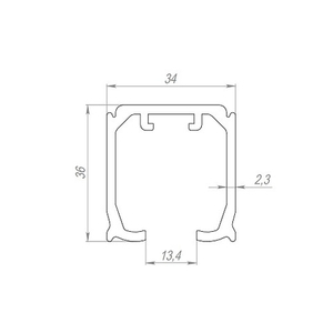 Верхняя направляющая ARMADILLO SLD.Comfort-PRO 80/2,3/2000 track (2 м) BL черный /61001/