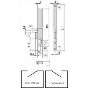Замок врезной электромеханический CISA 14020.18.1