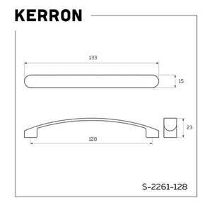 Ручка мебельная S-2261-128 AB (античная бронза)