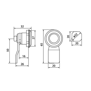 Замок для электрощитов АЛЛЮР 705-1 под трехгранный ключ