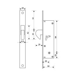 Замок врезной БУЛАТ ЗВ 1-1К 20.00.20.04 (72-K-CR) хром