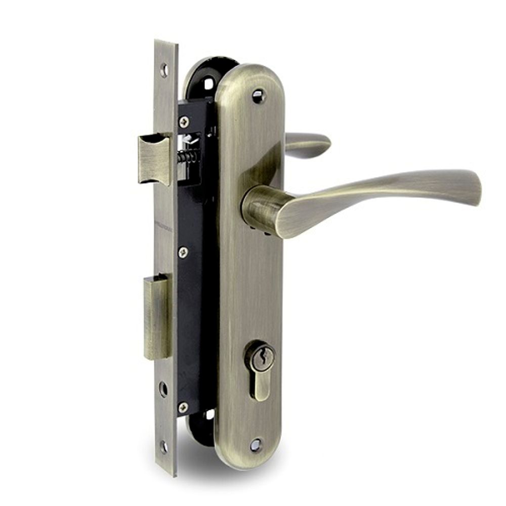 Замок врезной с ручками PALLADIUM ЗВ-AL 1853 AB бронза