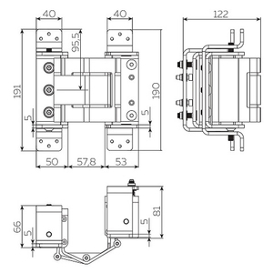 Петля скрытой установки FUARO HH-180 до 100 кг (на 2 петли) /49677/ (1шт)