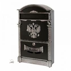 Ящик почтовый АЛЛЮР №4011B "Герб" старое серебро