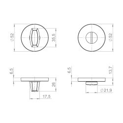 Ручка поворотная FUARO BK6 ZLR BL-24 черный /60771/