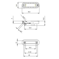 Замок врезной магнитный Code Deco 5300-MC-CR хром