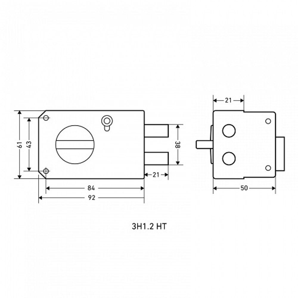 Замок накладной АЛЛЮР ЗН1-2 НТ