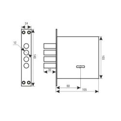 Замок врезной сувальдный АЛЛЮР ЗВ1-07С