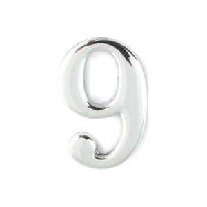 Цифра на клеевой основе АЛЛЮР "6-9" хром (пластик)
