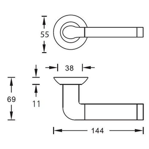 Ручка дверная ARCHIE S010 47HH (никель)