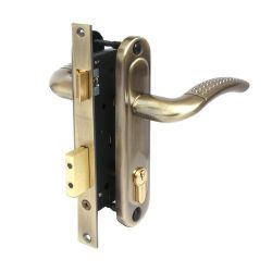 Замок врезной ЗУБЕР ЗВ 7096-70 мм AB бронза