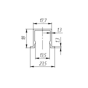 Нижняя направляющая ARMADILLO Comfort R 60/80/1500 bottom track (1,5м) /46705/