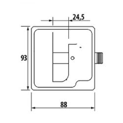 Замок навесной ЧАЗ ВС2-12 Эскиз с размерами