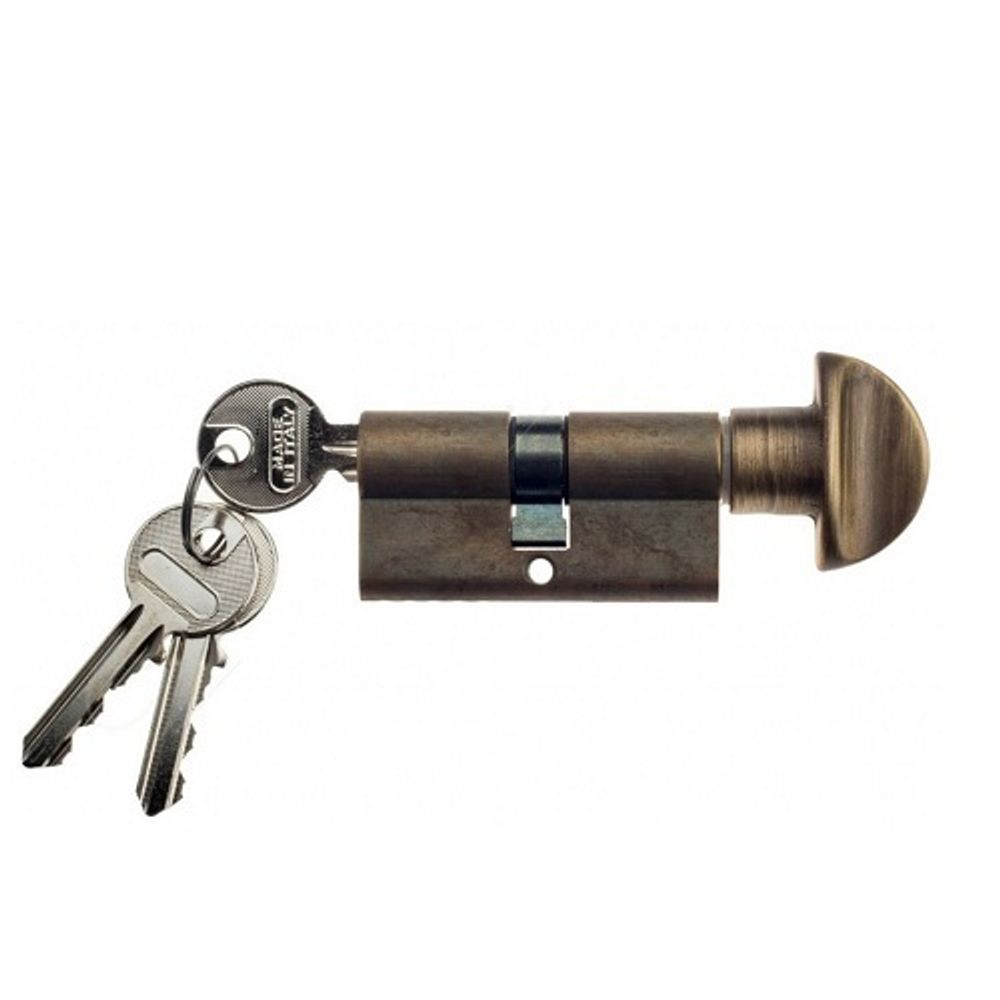 Цилиндровый механизм VENEZIA 25/10/25 ключ-вертушка матовая бронза