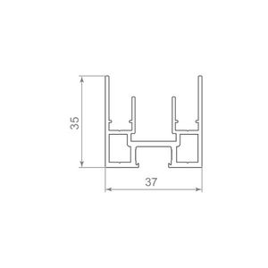 Горизонтальный профиль ARMADILLO SLD/SWD.Scope 37/35/3200 AL алюминий /58077/